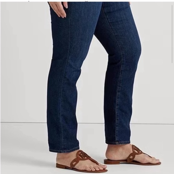 Black Label Lauren Ralph Lauren Women's Straight Leg DarkWash Zipper Fly 20W×30 - Picture 3 of 15